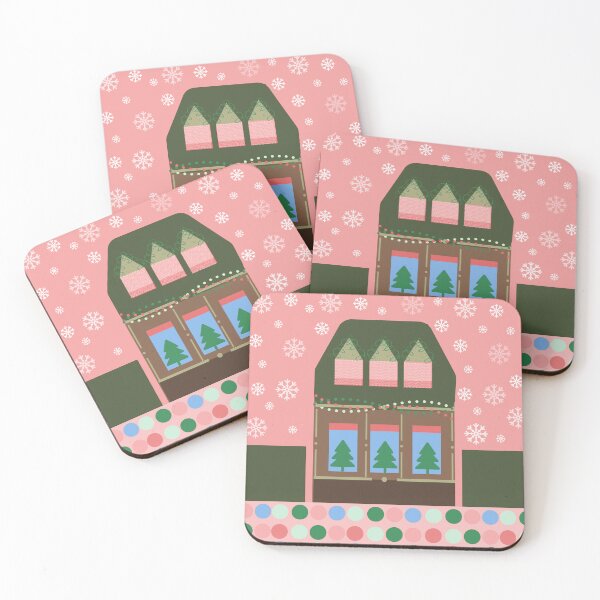Item preview, Pink Holiday Village designed and sold by bunhuggerdesign.