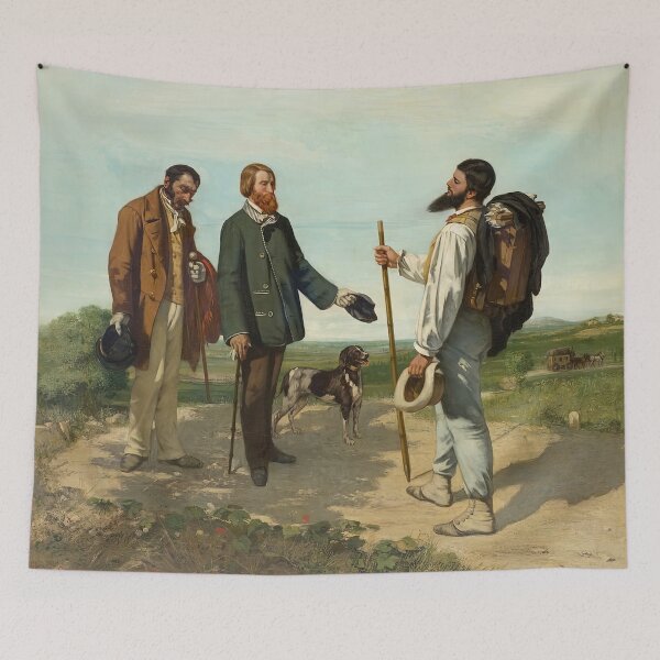 Item preview, gustave courbet artwork, gustave courbet self portrait, gustave courbet paintings designed and sold by marti-oryo.