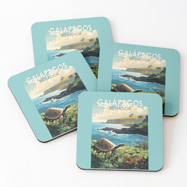 Item preview, Galapagos Islands Giant Tortoise Travel Art Vintage designed and sold by KrisSidDesigns.