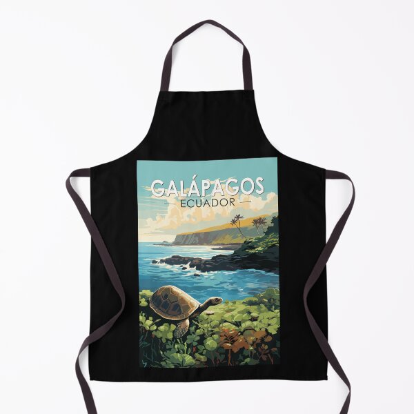 Item preview, Galapagos Islands Giant Tortoise Travel Art Vintage designed and sold by KrisSidDesigns.