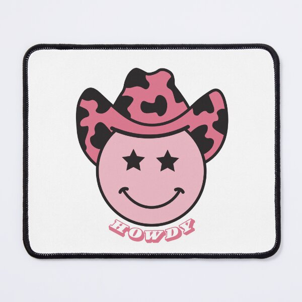 Item preview, Howdy Pink Cowboy Hat Smiley Face designed and sold by NimuehArt.