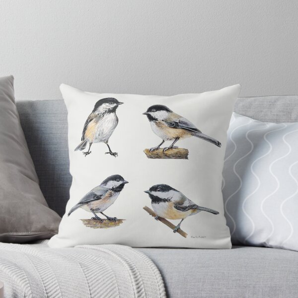 Item preview, Chickadee drawing sticker set designed and sold by Emily Bickell.