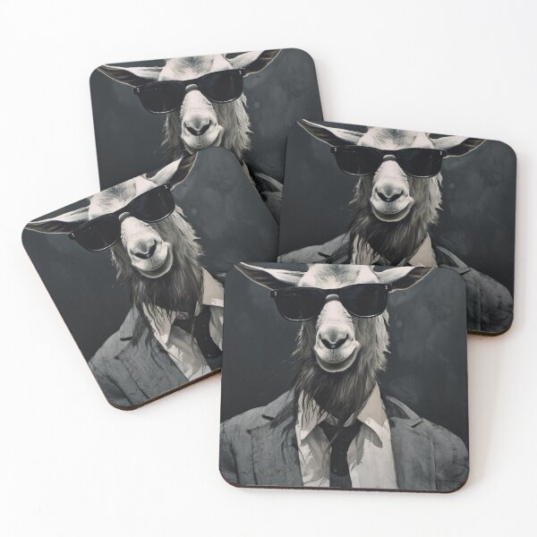 Item preview, Goat Wearing Sunglasses and Suit designed and sold by whitecat23.