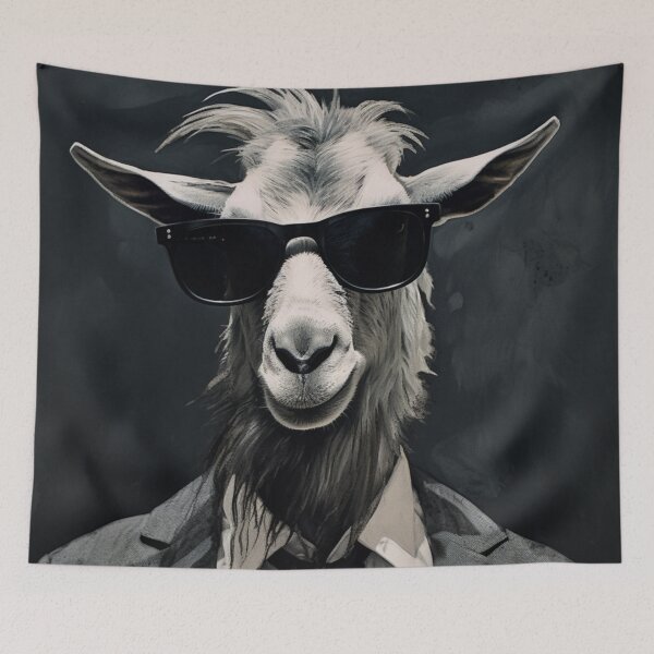 Item preview, Goat Wearing Sunglasses and Suit designed and sold by whitecat23.