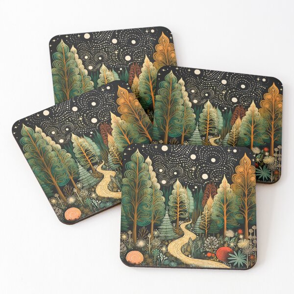 Item preview, enchanting christmas forest print designed and sold by dcrc.