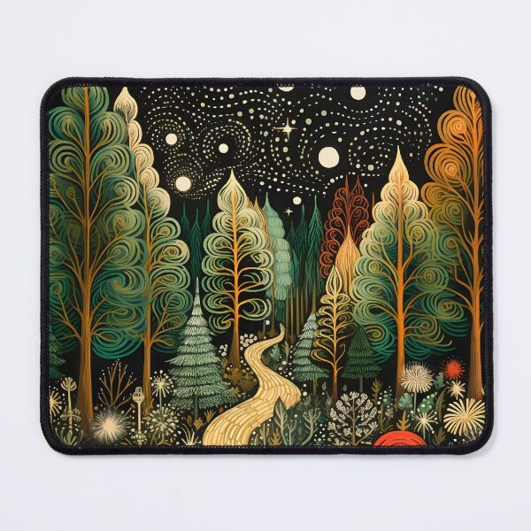 Item preview, enchanting christmas forest print designed and sold by dcrc.