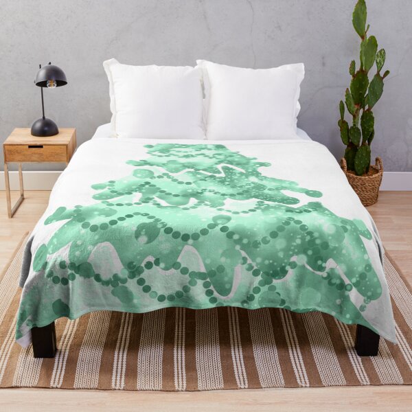 Item preview, Watercolor Christmas Tree covered in snow, light colors, delicate emerald. designed and sold by My-fake-places.