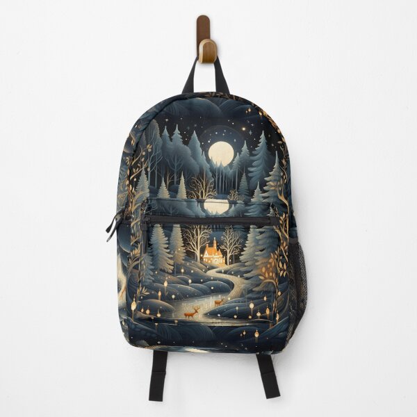 Item preview, enchanting christmas forest print designed and sold by dcrc.
