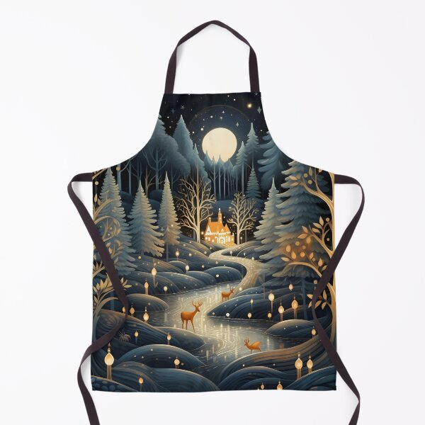 Item preview, enchanting christmas forest print designed and sold by dcrc.