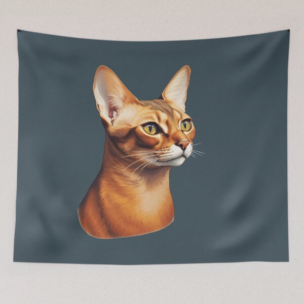 Item preview, Abyssinian Alertness Vivid Close-Up in Digital Brushwork designed and sold by solrevolver.