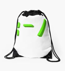 Sad face kaomoji emoticon Drawstring Bag