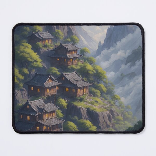 Item preview, Small Asian houses in the mountains designed and sold by DkTinou.