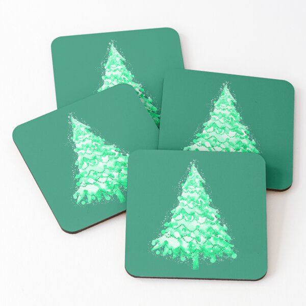 Item preview, Watercolor Christmas Tree covered in snow, light colors, vivid emerald. designed and sold by My-fake-places.