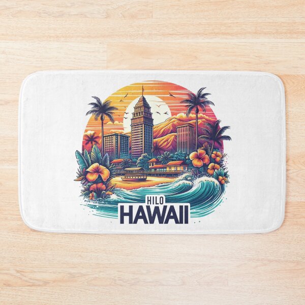 Item preview, Hilo, Hawaii, Watercolor Illustration designed and sold by PaintMeWorld.