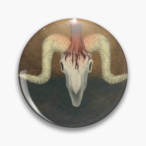 Item preview, Goat skull candle art print. designed and sold by Sheletor.