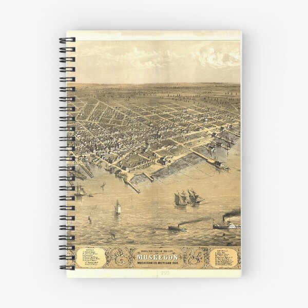 Item preview, Muskegon, Michigan (1868) designed and sold by allhistory.
