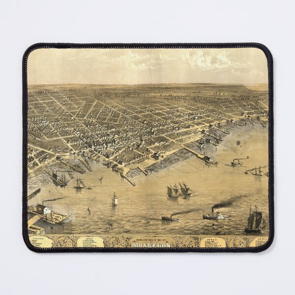 Item preview, Muskegon, Michigan (1868) designed and sold by allhistory.