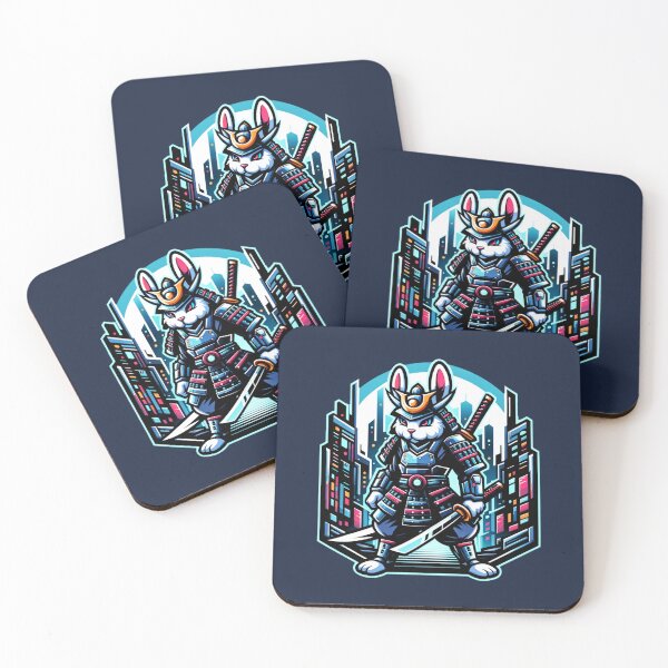 Item preview, Futuristic Samurai Rabbit - Cyber Warrior Art designed and sold by PixelTechs.