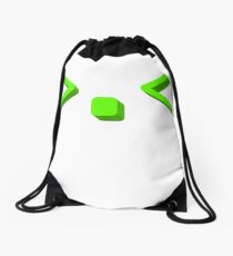 Cute kaomoji emoticon face Drawstring Bag