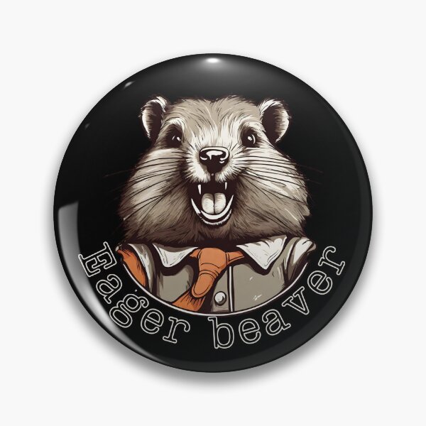 Item preview, Retro Vintage Eager Beaver Idiom  designed and sold by CyberArtistOne.