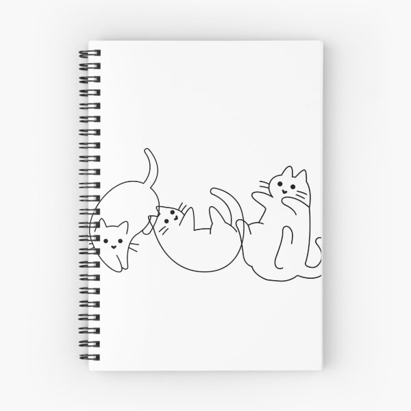 Item preview, Three cute line drawing cats designed and sold by PellSilversmith.