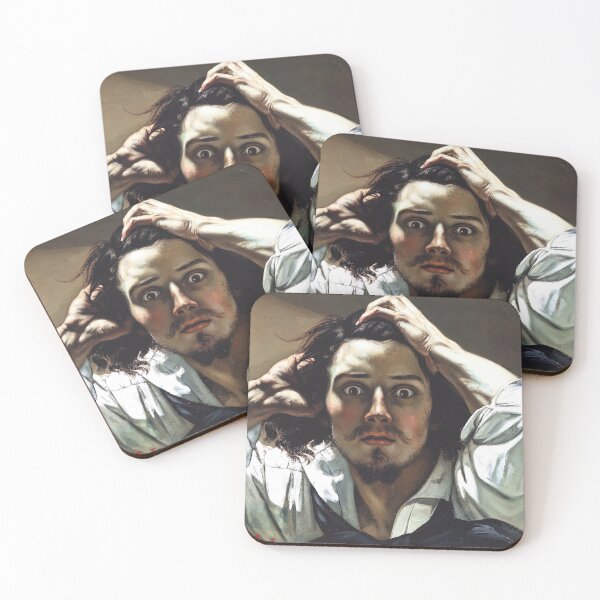 Item preview, gustave courbet artwork, gustave courbet self portrait, gustave courbet paintings designed and sold by marti-oryo.