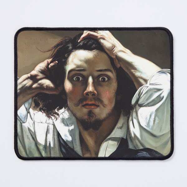 Item preview, gustave courbet artwork, gustave courbet self portrait, gustave courbet paintings designed and sold by marti-oryo.