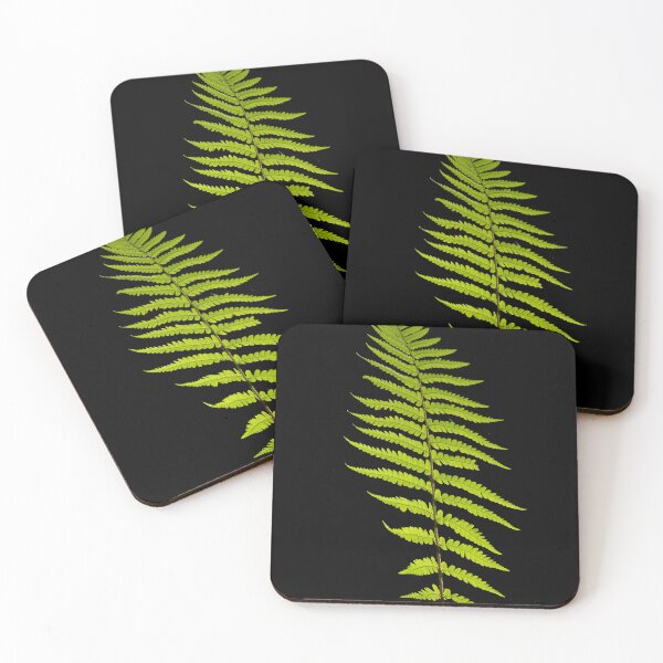 Item preview, Digital photograph of  luminous green  fern silhouette  in colour designed and sold by SimonJohnson1.
