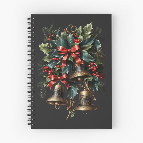 Item preview, Christmas Bells with Holly Berries designed and sold by TrendiKloset.