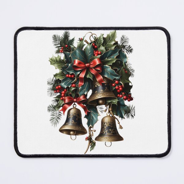 Item preview, Christmas Bells with Holly Berries designed and sold by Trendi Kloset.