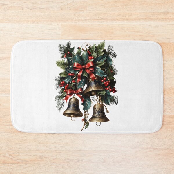 Item preview, Christmas Bells with Holly Berries designed and sold by TrendiKloset.