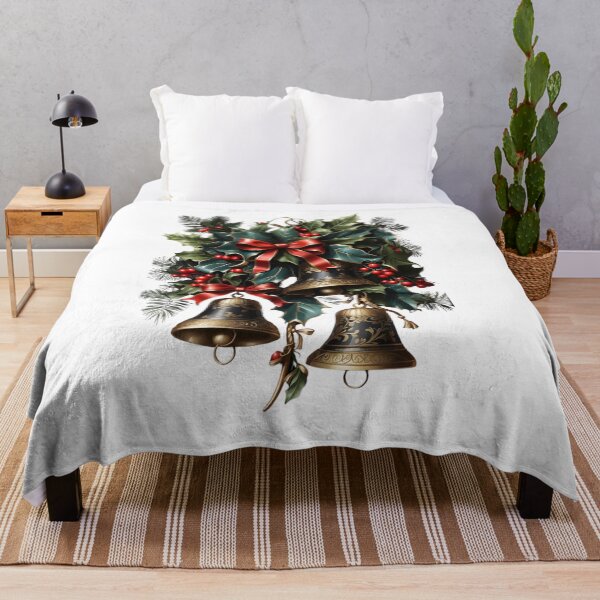 Item preview, Christmas Bells with Holly Berries designed and sold by TrendiKloset.