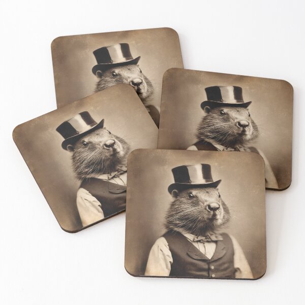 Item preview, Victorian Beaver Portrait Artistic Gift Fashion Serious Style  designed and sold by popanato.