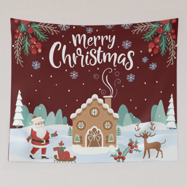 Item preview, Merry Christmas Santa with Reindeer designed and sold by Jeniwe.