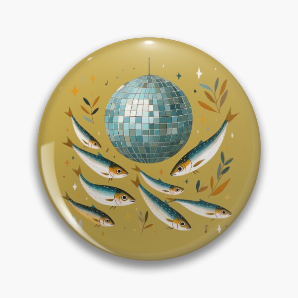Item preview, Sardines Disco Party - Underwater Dance Vibes - Funky Marine Life Gift designed and sold by CORINNE W.