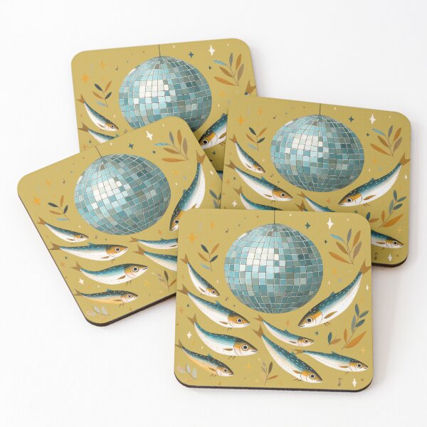 Item preview, Sardines Disco Party - Underwater Dance Vibes - Funky Marine Life Gift designed and sold by CORINNE W.