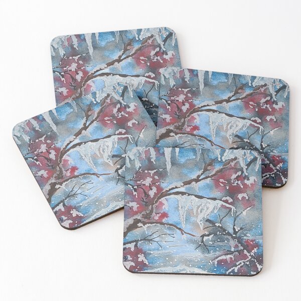 Item preview, Winter night frost icicles  designed and sold by CrushOnCovers.