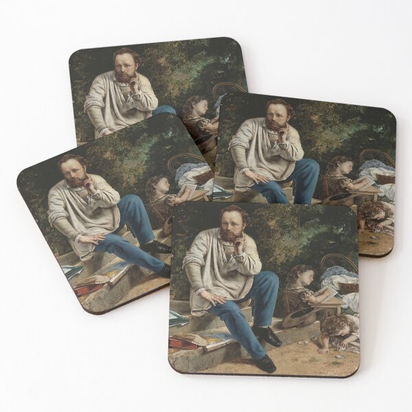 Item preview, gustave courbet artwork, gustave courbet self portrait, gustave courbet paintings designed and sold by marti-oryo.