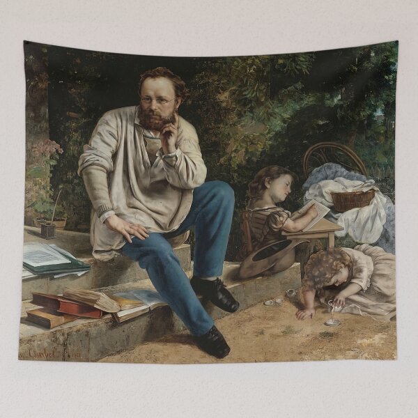 Item preview, gustave courbet artwork, gustave courbet self portrait, gustave courbet paintings designed and sold by marti-oryo.