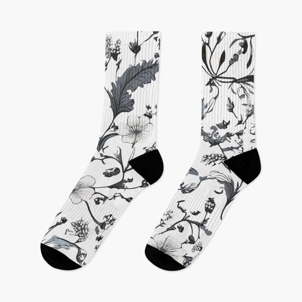 Item preview, black and grey floral art designed and sold by Ketique.