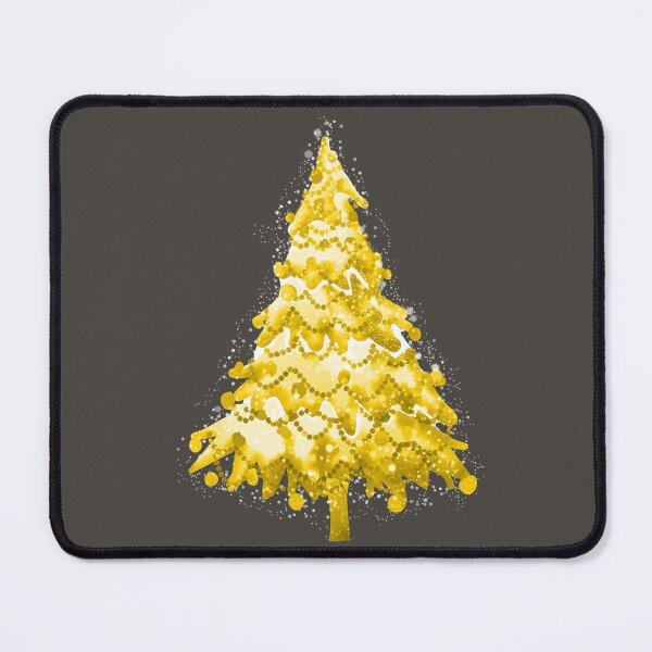 Item preview, Watercolor Christmas Tree covered in snow, light colors, vivid yellow. designed and sold by My-fake-places.