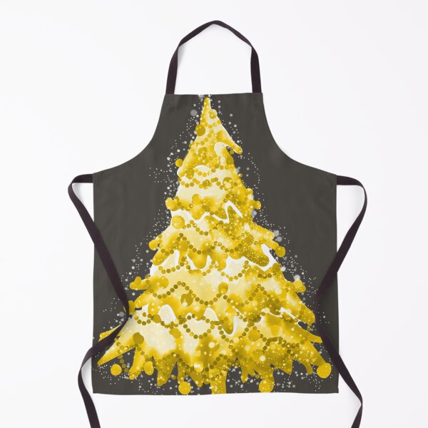 Item preview, Watercolor Christmas Tree covered in snow, light colors, vivid yellow. designed and sold by My-fake-places.