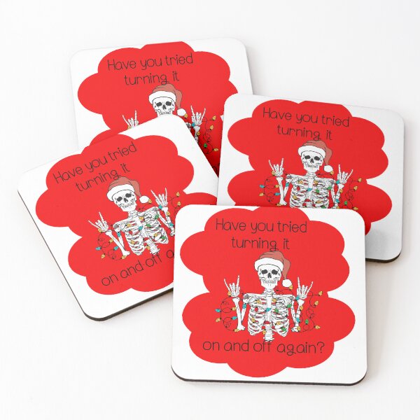 Item preview, Have you tried turning it on and off christmas lights skeleton love advice designed and sold by CosmicGypsy2000.