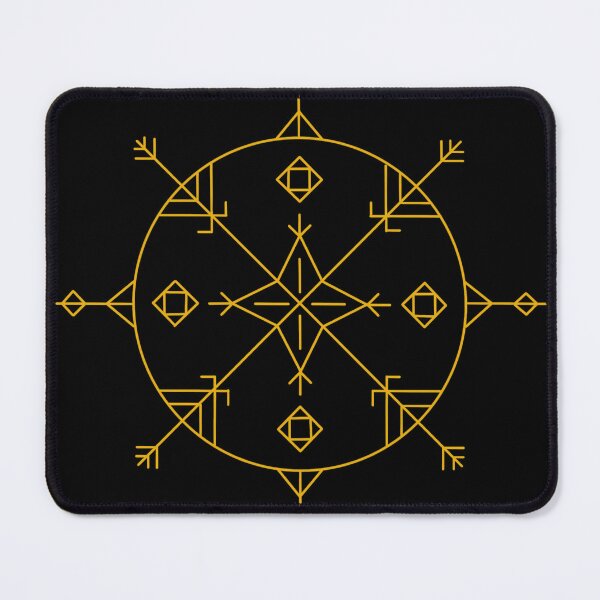 Item preview, Norse and Romanian inspired design yellow designed and sold by CreativeSpiral.