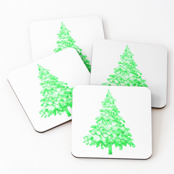 Item preview, Watercolor Christmas Tree covered in snow, light colors, vivid green. designed and sold by My-fake-places.