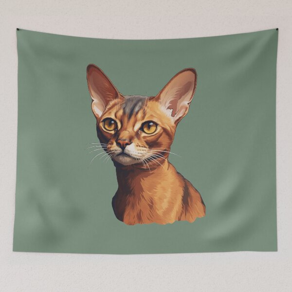 Item preview, Abyssinian Gaze Warm Close-Up in Digital Oil Style designed and sold by solrevolver.