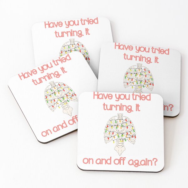 Item preview, Have you tried turning it on and off christmas lights skeleton love advice designed and sold by CosmicGypsy2000.