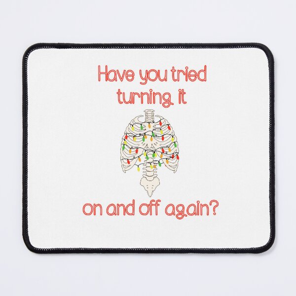 Item preview, Have you tried turning it on and off christmas lights skeleton love advice designed and sold by CosmicGypsy2000.
