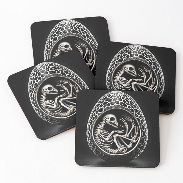 Item preview, Skeleton Quail Egg black & white designed and sold by AI-Pi-art.