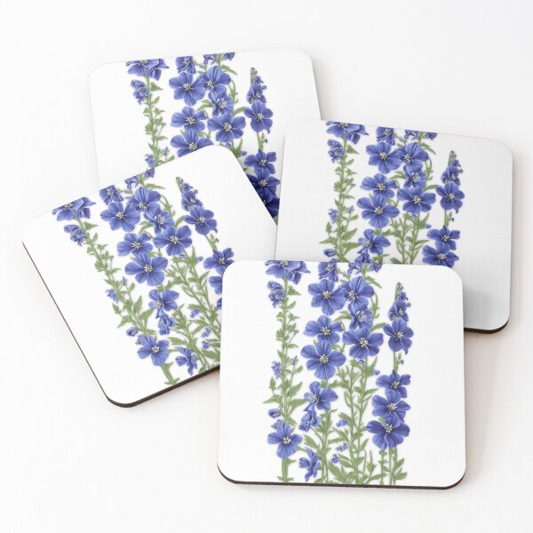 Item preview, Blue Delphinium art print designed and sold by WhiteDoveArt.